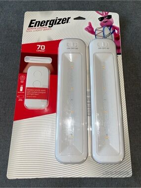 Energizer White LED Remote-Control Light Bars - 2 Pack